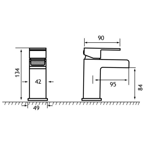 Eastbrook Abberton Mono Basin Mixer Tap With Waste - Image 3