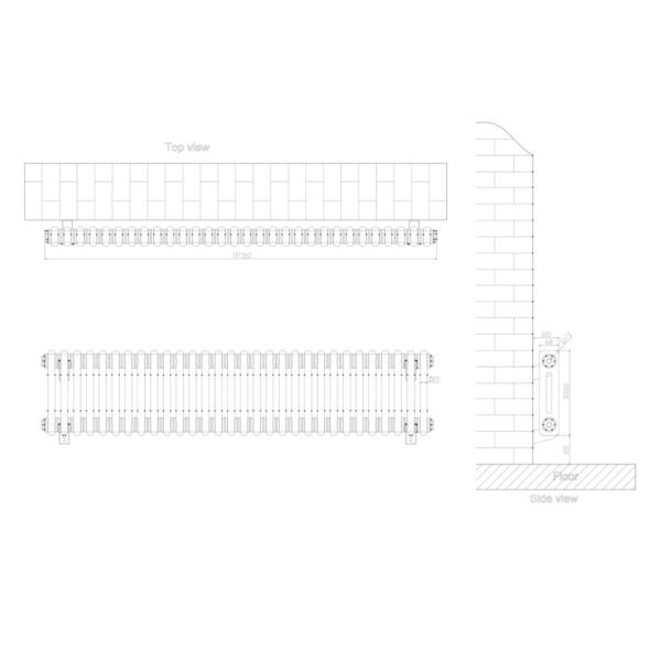 Eastbrook Rivassa 2 Column Designer Radiator White - Image 20