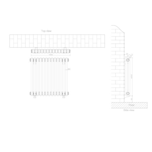 Eastbrook Rivassa 2 Column Designer Radiator White - Image 25