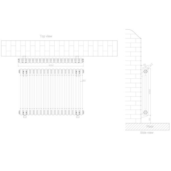Eastbrook Rivassa 2 Column Designer Radiator White - Image 26