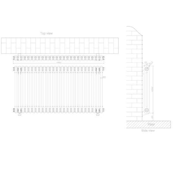 Eastbrook Rivassa 2 Column Designer Radiator White - Image 27