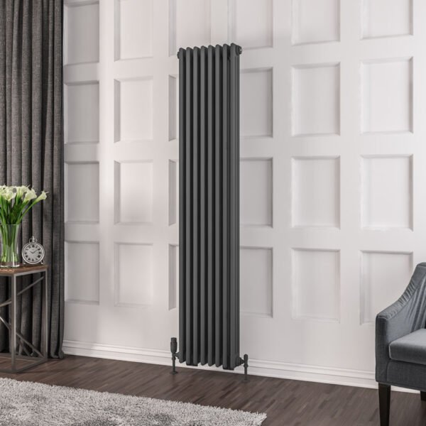 Eastbrook Rivassa 3 Column Radiator Matt Anthracite - Image 8