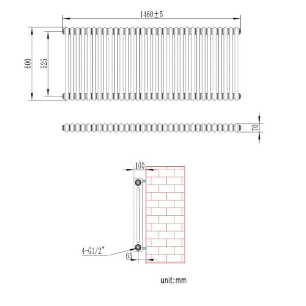 Eastbrook Rivassa 2 Column Designer Radiator White - Image 29