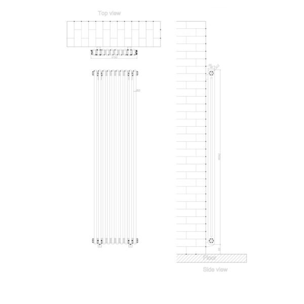 Eastbrook Rivassa 2 Column Designer Radiator Chrome Effect - Image 14