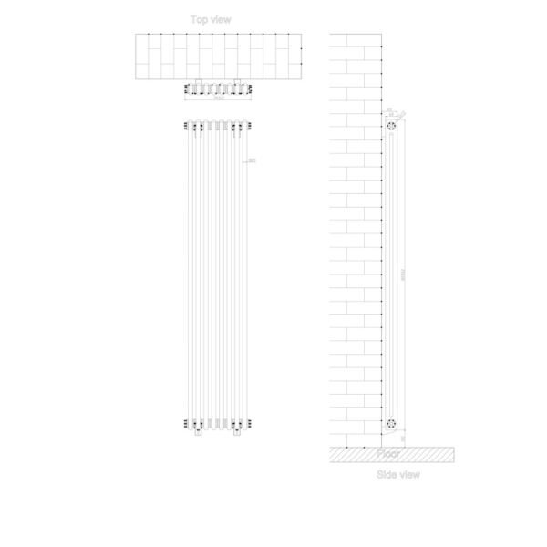Eastbrook Rivassa 2 Column Designer Radiator Chrome Effect - Image 13