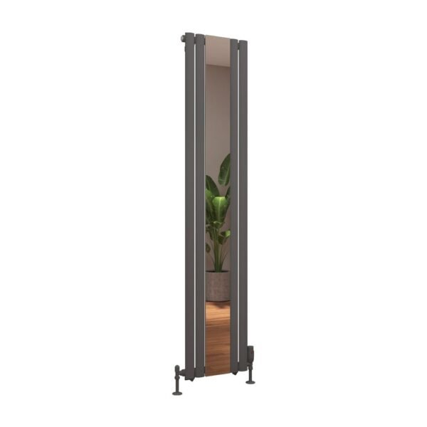 Eastbrook Tunstall Mirror Designer Radiator Matt Anthracite - Image 2