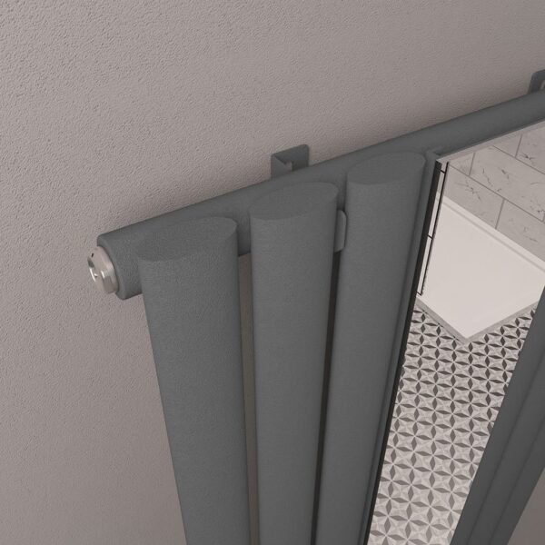 Eastbrook Tunstall Mirror Designer Radiator Matt Anthracite - Image 3