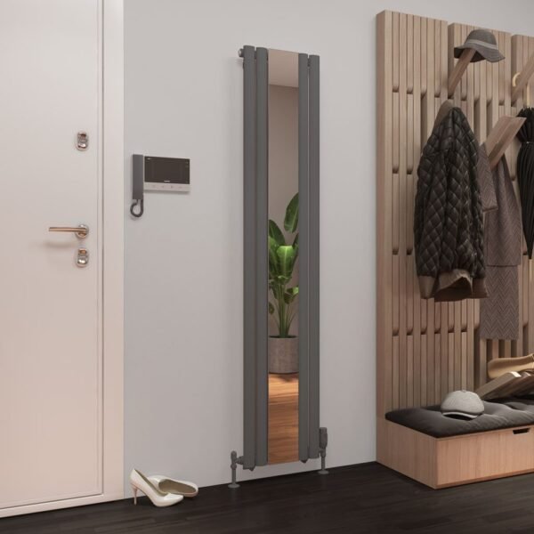 Eastbrook Tunstall Mirror Designer Radiator Matt Anthracite
