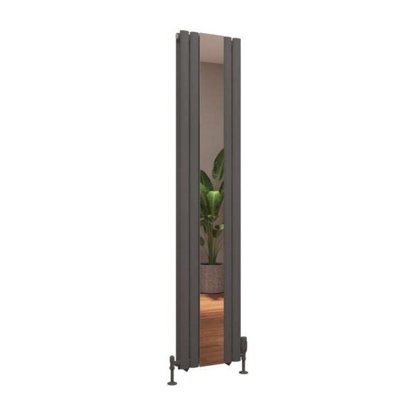 Eastbrook Tunstall Double Mirror Designer Radiator Matt Anthracite - Image 2