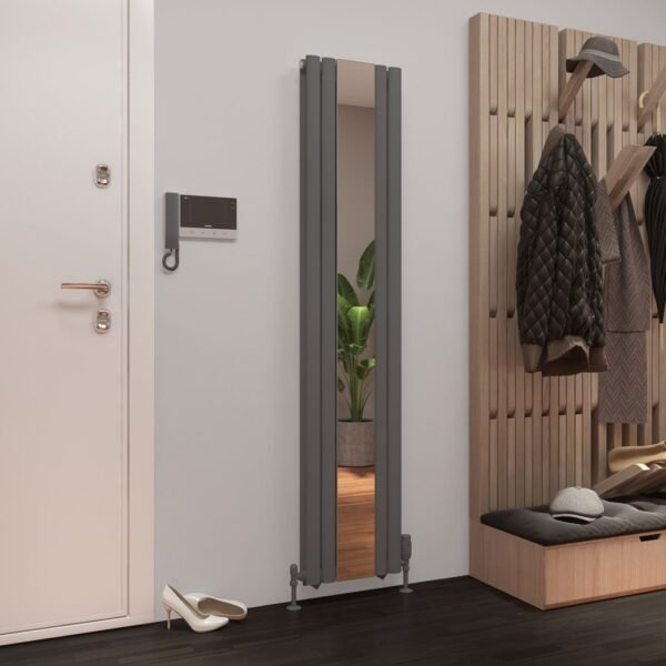 Eastbrook Tunstall Double Mirror Designer Radiator Matt Anthracite