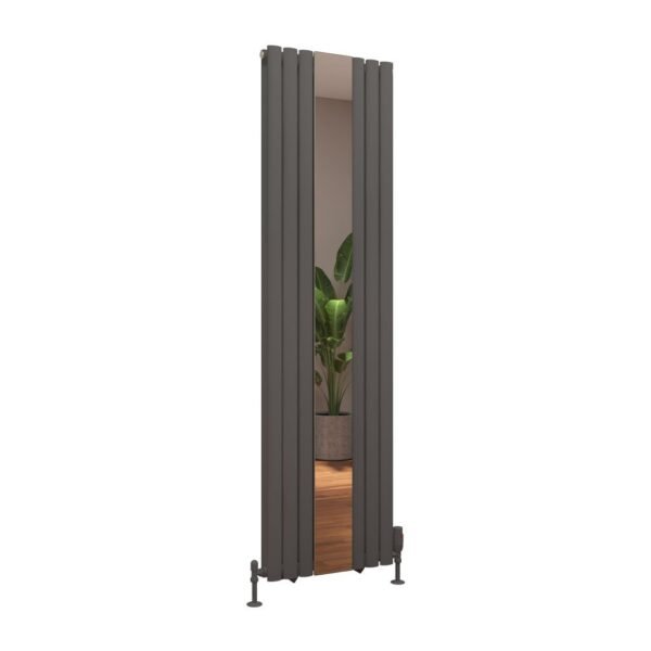 Eastbrook Tunstall Double Mirror Designer Radiator Matt Anthracite - Image 5