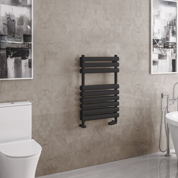 Eastbrook Tunstall Double Designer Heated Towel Rail Matt Black - Image 3