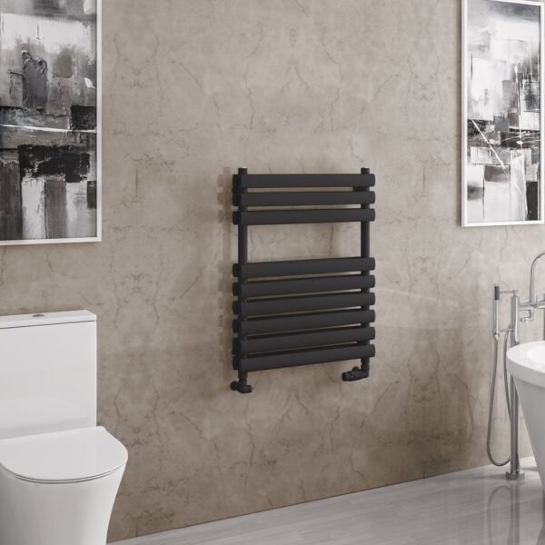 Eastbrook Tunstall Double Designer Heated Towel Rail Matt Black - Image 4