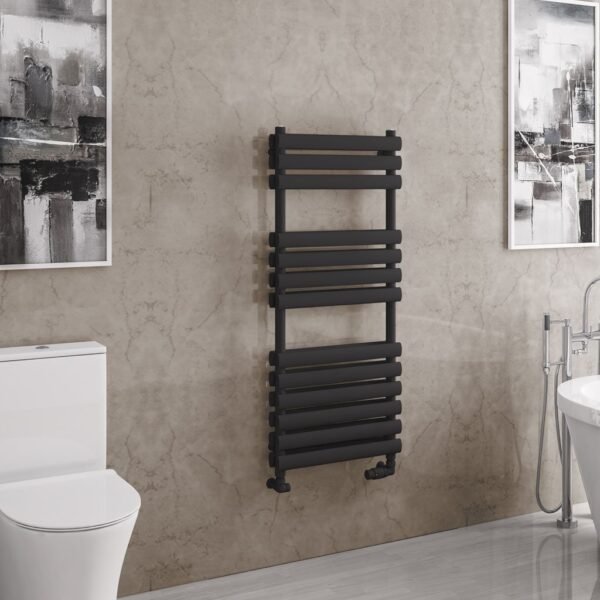 Eastbrook Tunstall Double Designer Heated Towel Rail Matt Black - Image 5