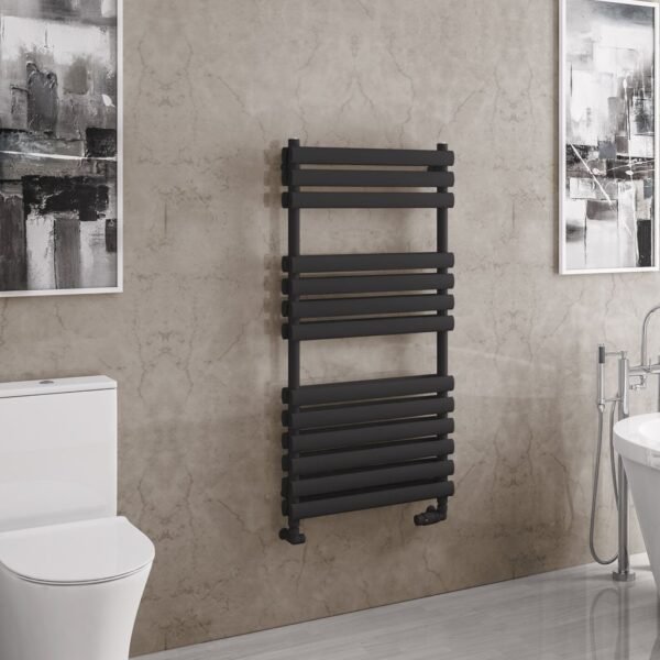 Eastbrook Tunstall Double Designer Heated Towel Rail Matt Black - Image 6