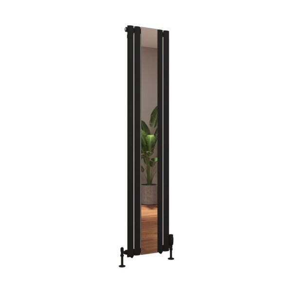 Eastbrook Tunstall Single Designer Mirror Radiator Matt Black
