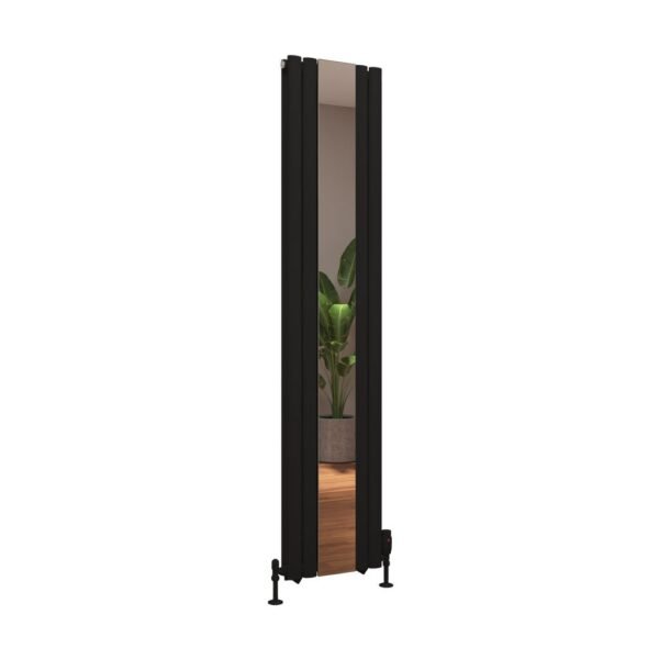 Eastbrook Tunstall Double Designer Mirror Radiator Matt Black