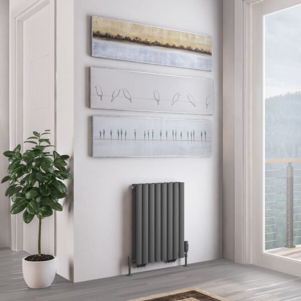 Eastbrook Tunstall Double Designer Radiator Matt Anthracite - Image 2