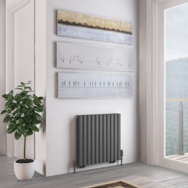 Eastbrook Tunstall Double Designer Radiator Matt Anthracite - Image 3