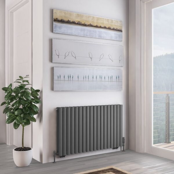 Eastbrook Tunstall Double Designer Radiator Matt Anthracite - Image 4