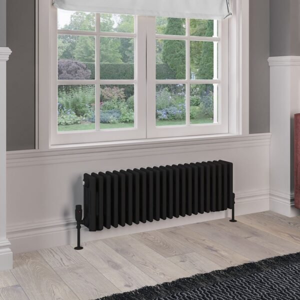 Eastbrook Rivassa 4 Column Radiator Matt Black - Image 2