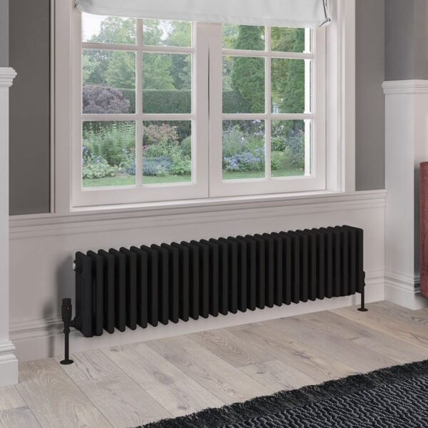 Eastbrook Rivassa 4 Column Radiator Matt Black - Image 3