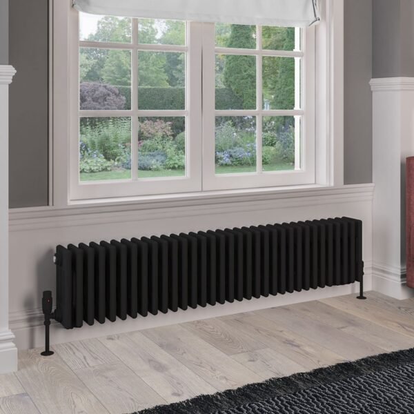 Eastbrook Rivassa 4 Column Radiator Matt Black - Image 4