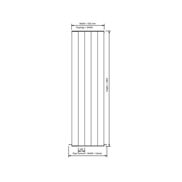Eastbrook Vesima Aluminium Designer Radiator Matt Anthracite - Image 20