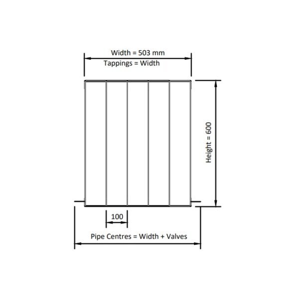 Eastbrook Vesima Aluminium Designer Radiator Matt Anthracite - Image 3