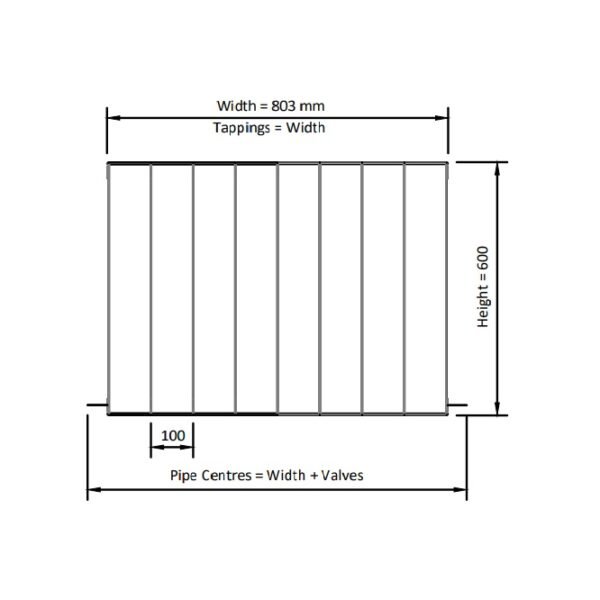 Eastbrook Vesima Aluminium Designer Radiator Matt Anthracite - Image 14