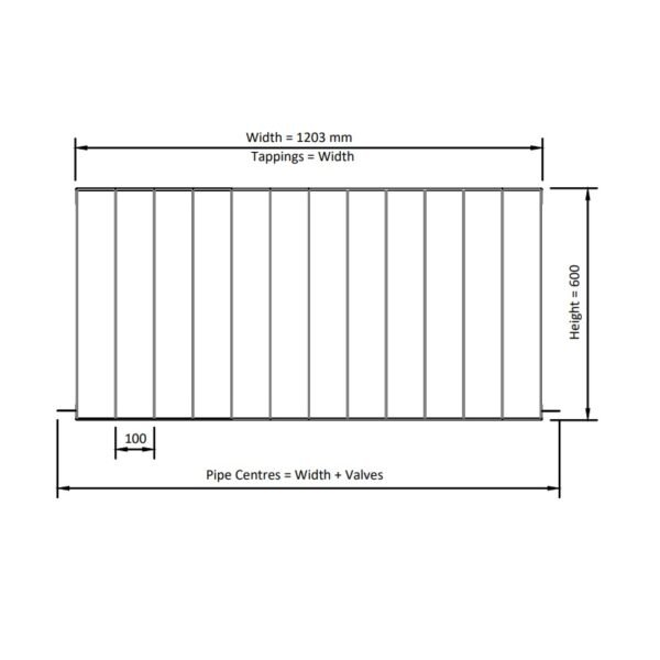 Eastbrook Vesima Aluminium Designer Radiator Matt Anthracite - Image 16