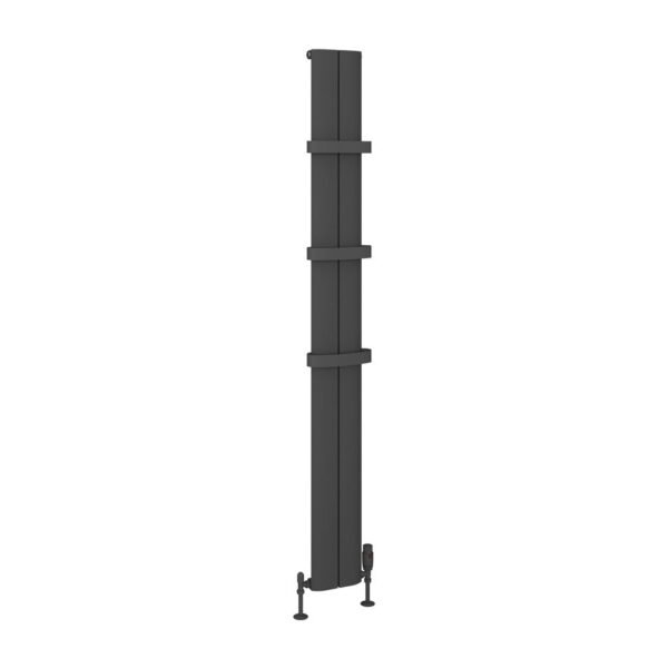 Eastbrook Berlini Aluminium Single Designer Radiator Matt Anthracite - Image 5
