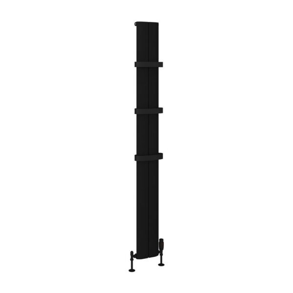 Eastbrook Berlini Aluminium Single Designer Radiator Matt Black - Image 5