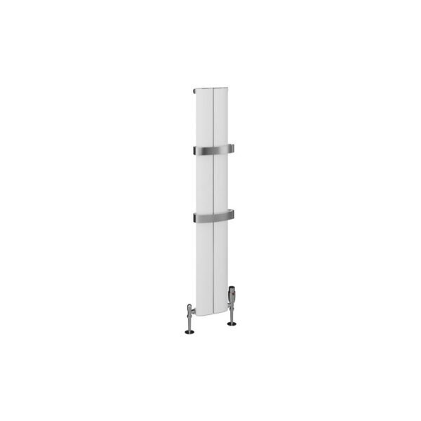 Eastbrook Berlini Aluminium Single Designer Radiator Matt White - Image 2
