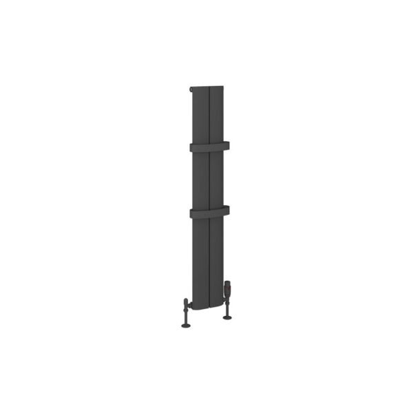 Eastbrook Berlini Aluminium Single Designer Radiator Matt Anthracite - Image 2