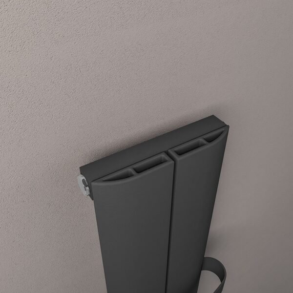 Eastbrook Berlini Aluminium Single Designer Radiator Matt Anthracite - Image 3