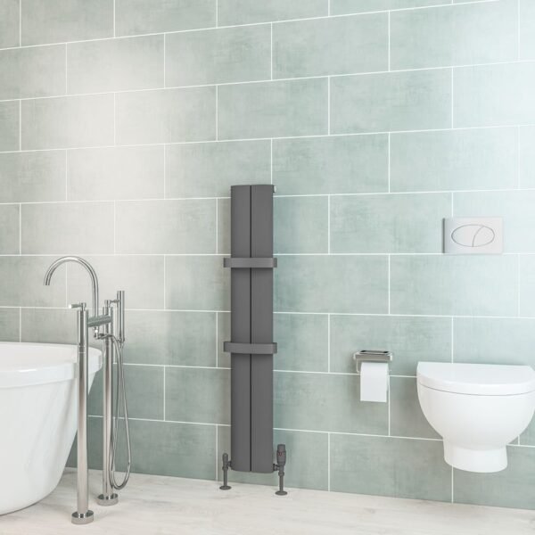 Eastbrook Berlini Aluminium Single Designer Radiator Matt Anthracite