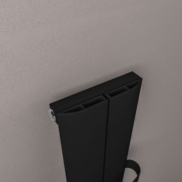 Eastbrook Berlini Aluminium Single Designer Radiator Matt Black - Image 3