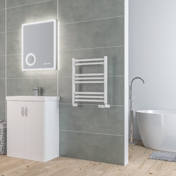 Eastbrook Velor Designer Heated Towel Rail Matt White