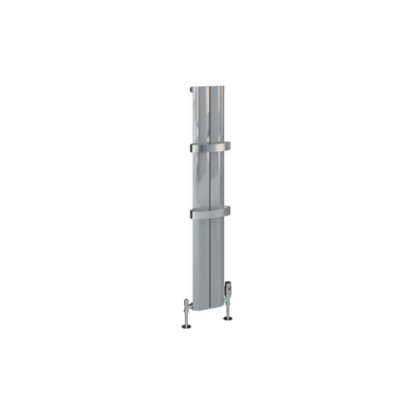Eastbrook Berlini Aluminium Single Designer Radiator Polished Aluminium - Image 2
