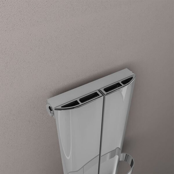 Eastbrook Berlini Aluminium Single Designer Radiator Polished Aluminium - Image 3