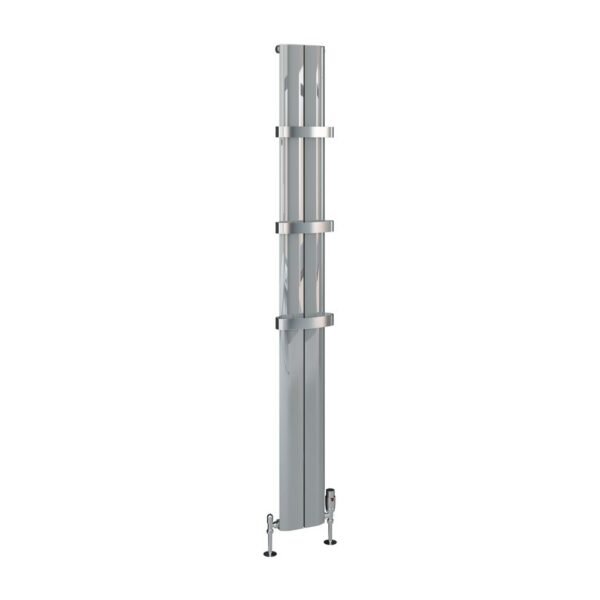 Eastbrook Berlini Aluminium Single Designer Radiator Polished Aluminium - Image 5