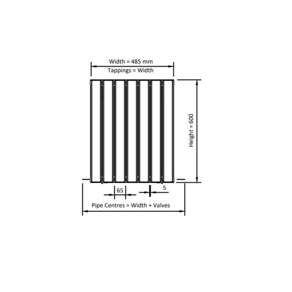 Eastbrook Hadleigh Aluminium Designer Radiator Matt Anthracite - Image 4