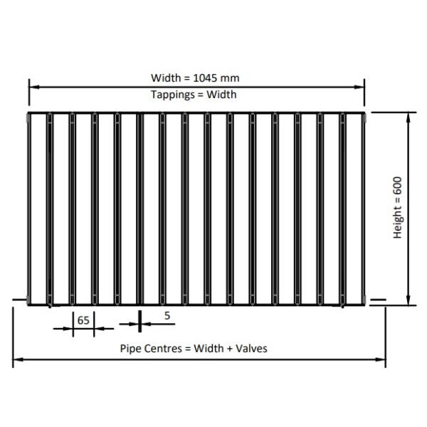 Eastbrook Hadleigh Aluminium Designer Radiator Matt Anthracite - Image 21