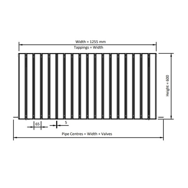 Eastbrook Hadleigh Aluminium Designer Radiator Matt Anthracite - Image 22