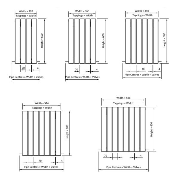 Eastbrook Addington Type 20 Aluminium Designer Radiator Matt Anthracite - Image 5