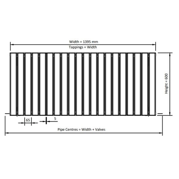 Eastbrook Hadleigh Aluminium Designer Radiator Matt Anthracite - Image 23