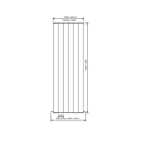 Eastbrook Vesima Aluminium Designer Radiator Matt Anthracite - Image 21