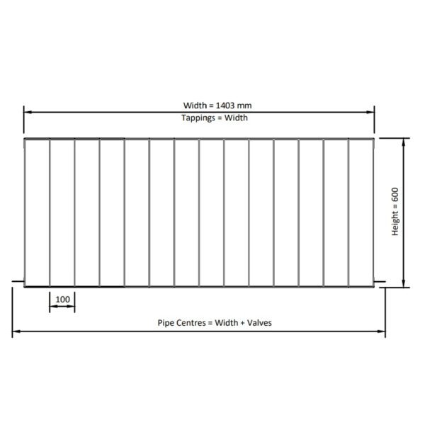 Eastbrook Vesima Aluminium Designer Radiator Matt Anthracite - Image 17