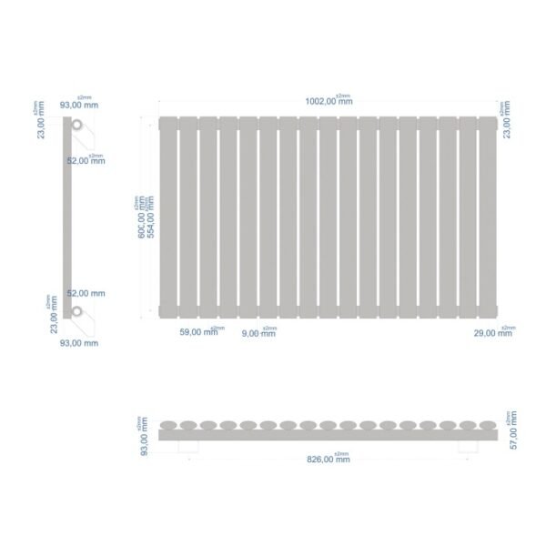 Eastbrook Tunstall Designer Radiator Matt Anthracite - Image 13